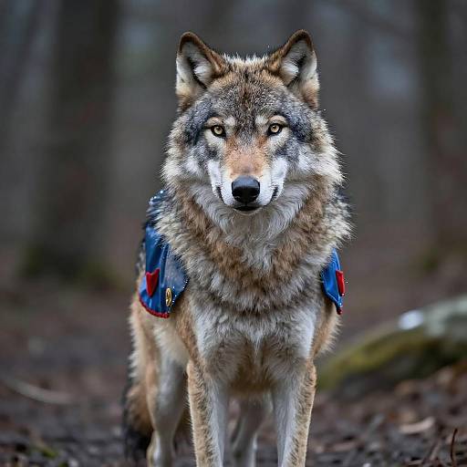 Realistic Wolf as Snow White Portrait