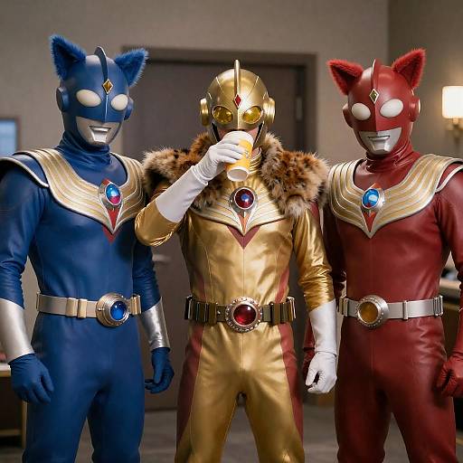 Vibrant Superheroes in Unique Costumes