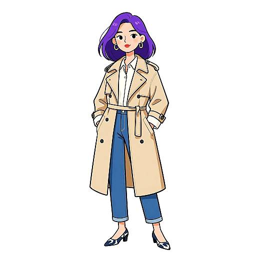 Modern Classic Woman in Trench Coat