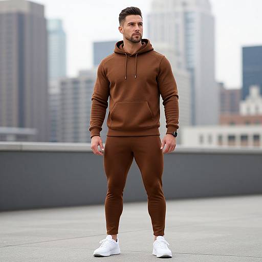 Confident Man in Stylish Athletic Outfit