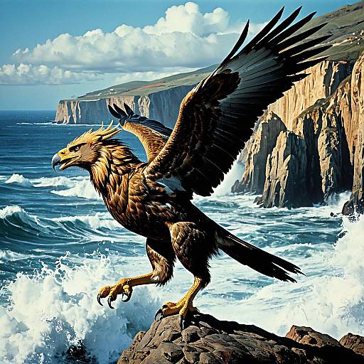 Griffin Majestic on Ocean Cliffs
