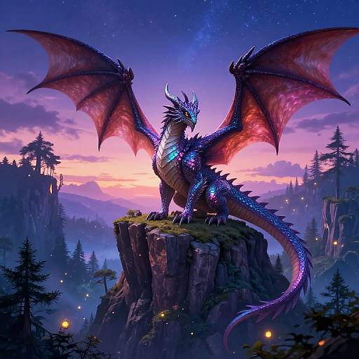Ghroth Dragon Over Enchanted Forest