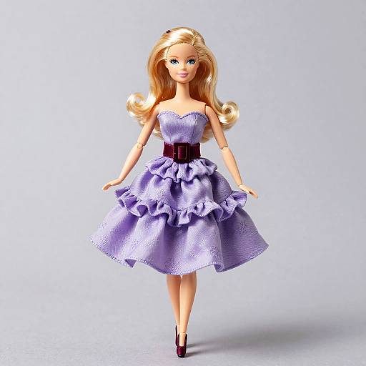 Barbie in Lavender Ruffled Miniskirt