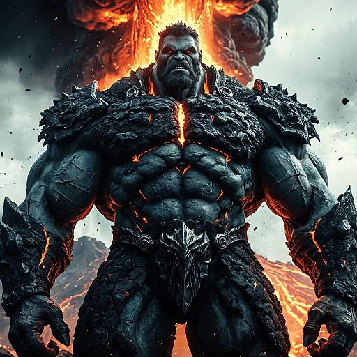 Epic Elemental Titan with Volcanic Fury