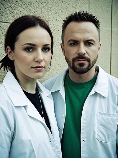 Couple in Science Lab Coats Costume