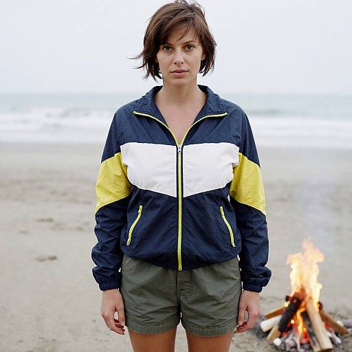 Sporty Woman by Beach Bonfire
