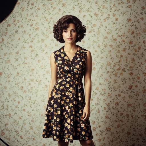 Vintage 1970s Floral Dress Portrait