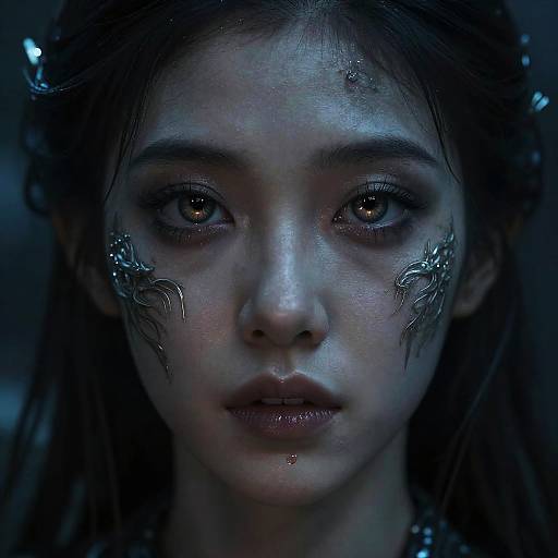 Ethereal Mermaid in Dark Magic Realm