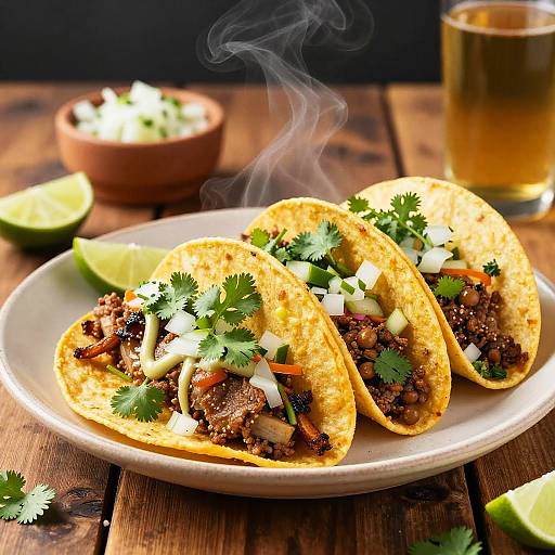 Vibrant Rat Tacos on Rustic Table