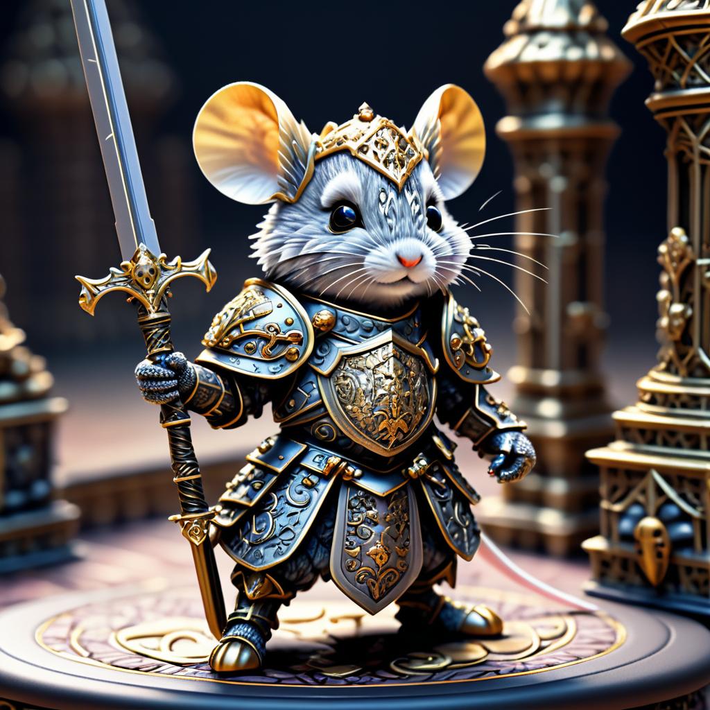 Brave Little Mouse in Knight's Armor