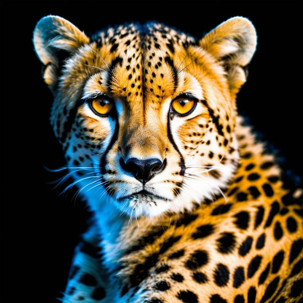 Luminous Patterns on a Dashing Cheetah