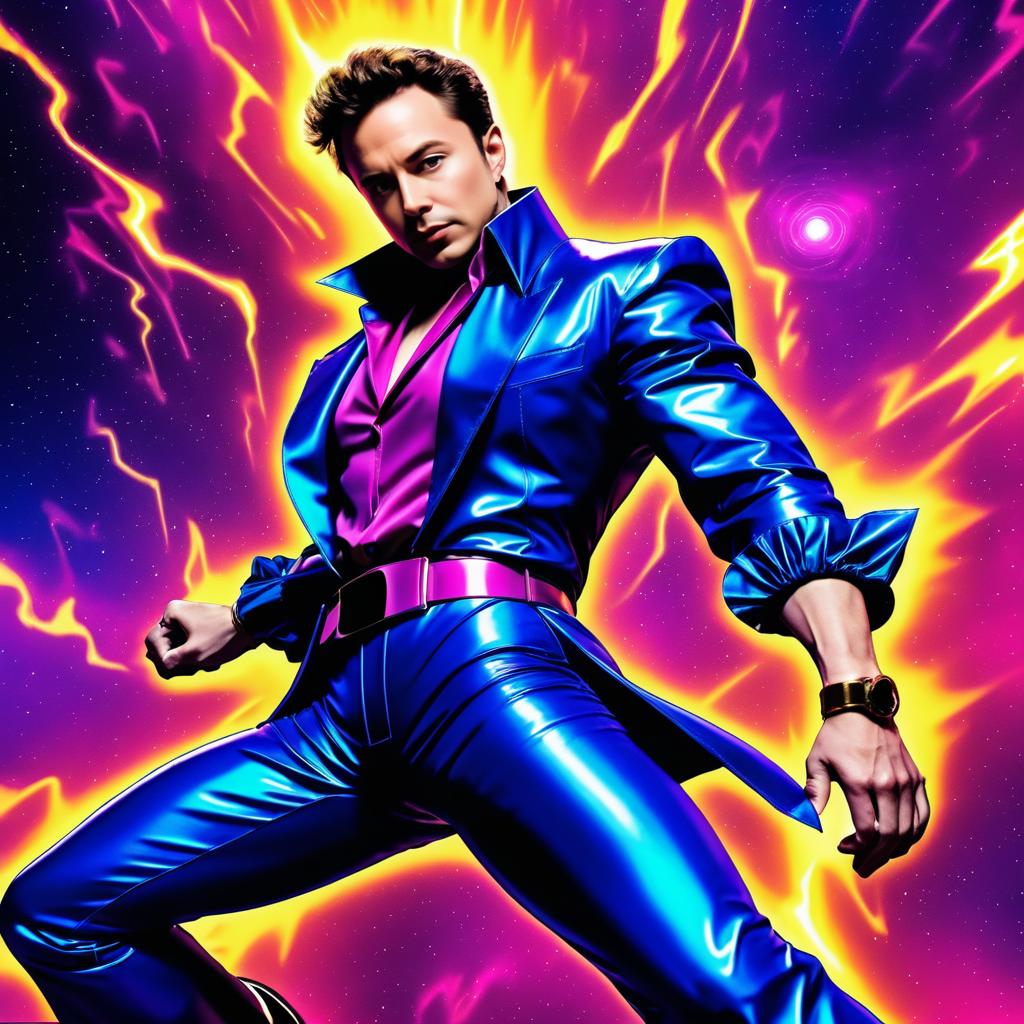 Elon Musk in JoJo's Cosmic Adventure