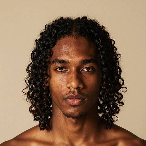 Portrait of Black Man with Natural Curls
