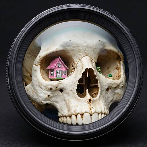 Skull House with Intricate Details