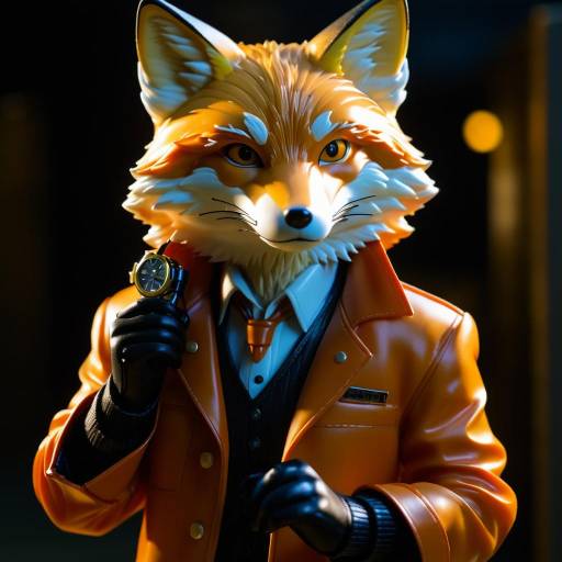 Fox Thief in Orange Coat Holding Watch