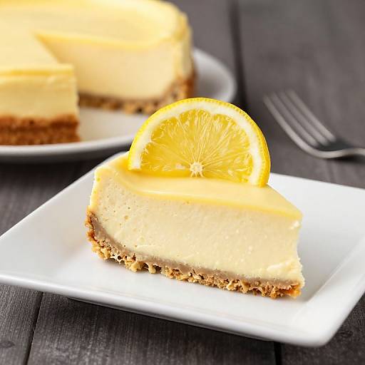Luscious Lemon Cheesecake Slice Presentation