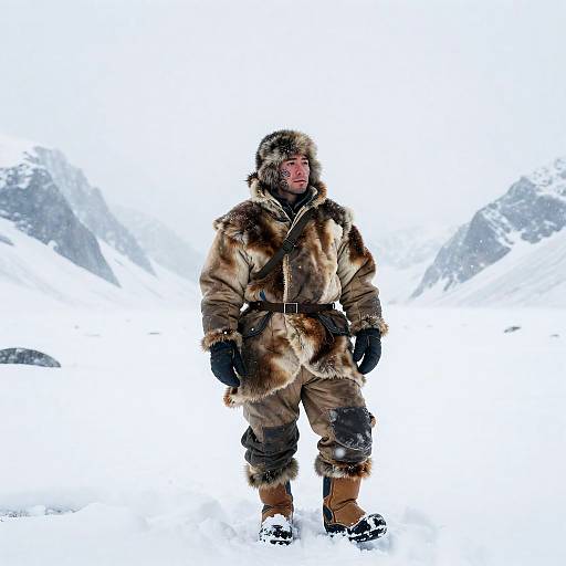 2692 Alaskan Hunter in Snowstorm