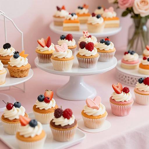 Vibrant Pink and Orange Dessert Table