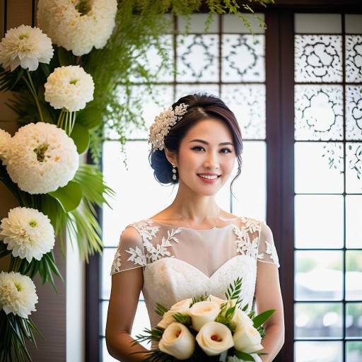 Elegant Japanese Bride on Her Wedding Day