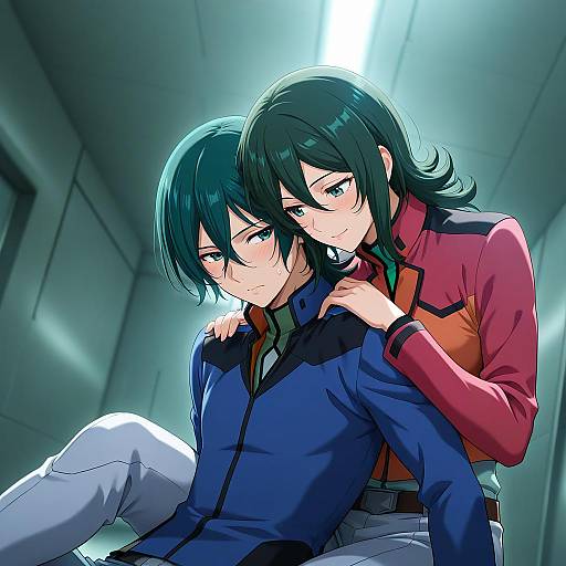 Illustration of Allelujah haptism, gundam in the style of Tomu (tomubobu)