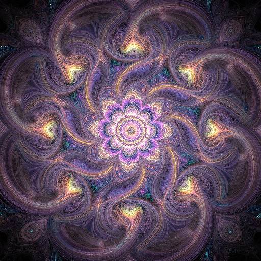 Electric Fractal Mandala Art
