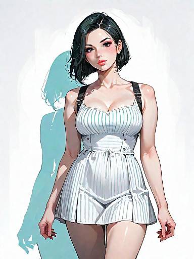 Realistic Casual Summer Striped Mini