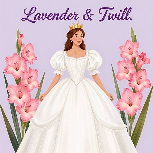 Elegant Princess in Vintage Gown