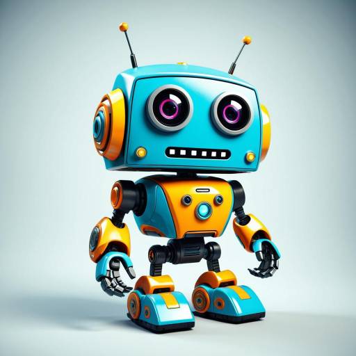 Futuristic Cartoon Robot with Playful Design