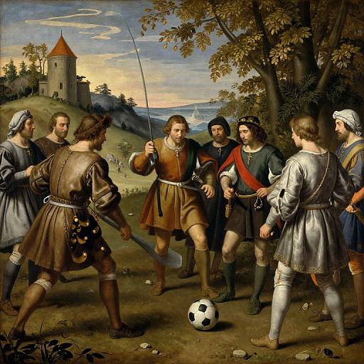 Dean Cornwell Style Catholic Settlers Painting