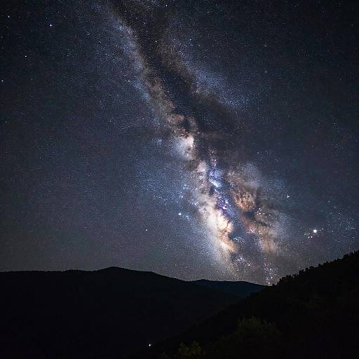 Million Stars Over Serene Mountains