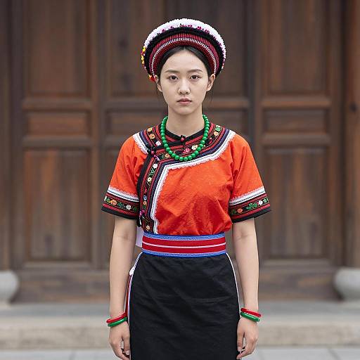 Young Woman in Traditional Ethnic Dress