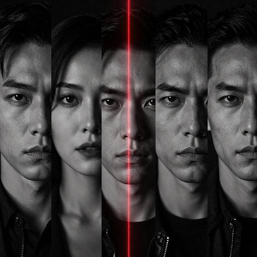 Intense Portraits Action Movie Poster