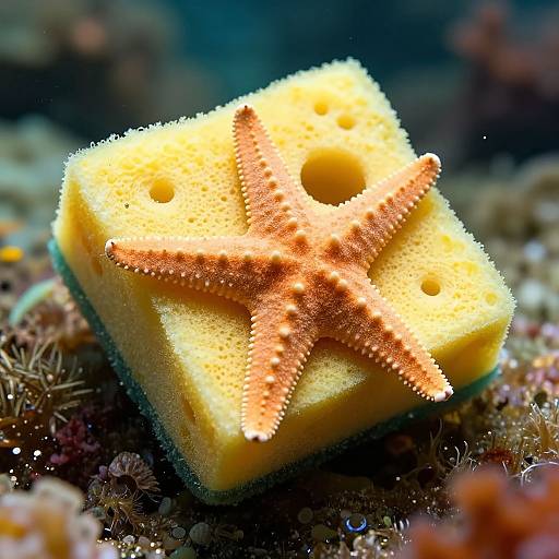Realistic Sponge and Starfish Masterpiece