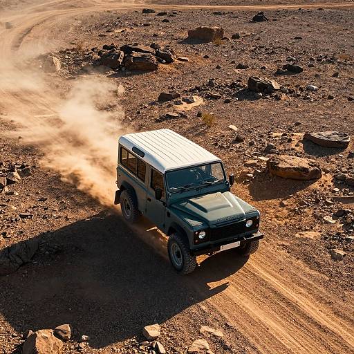 Aerial View of 1970 Land Rover Defender