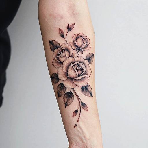Delicate Floral Tattoo AI Generator