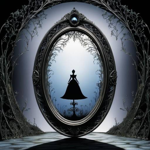 Enchanted Mirror with Shimmering Aura Effects