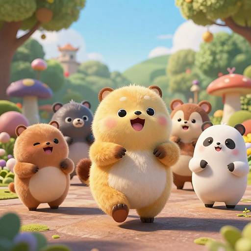 Kawaii Zoo Animals in Hyperrealistic Detail