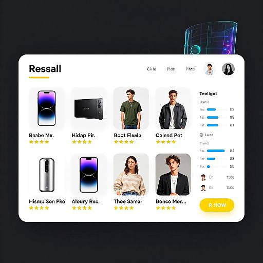 Modern Resell Platform Interface