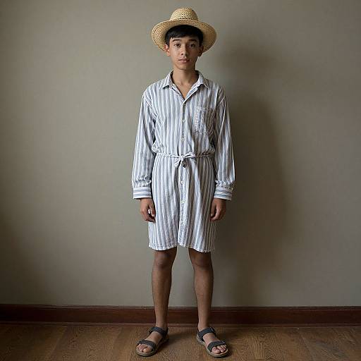 Realistic Portrait of Young Man in Traditional Costume