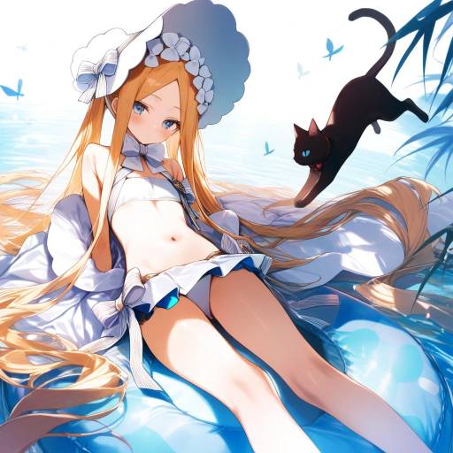 Illustration of Abigail williams (swimsuit foreigner) (third ascension) (fate), fate/grand order in the style of Shnva