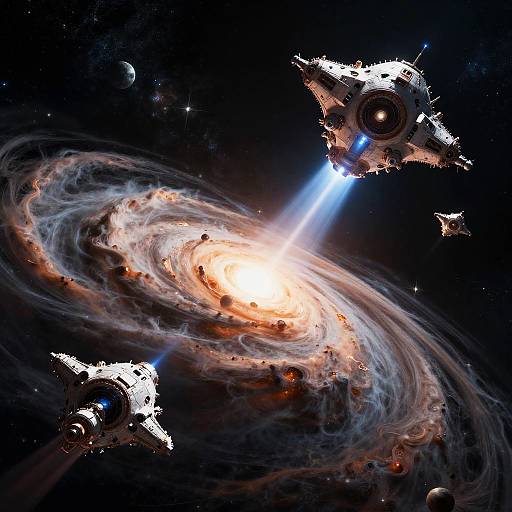 Futuristic Outer Space Sci-Fi Scene