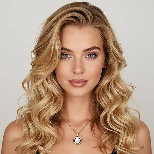 Realistic Blonde Woman with Jewelry