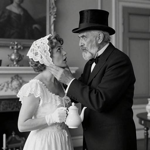 Intense Portrait of an Elegant Couple