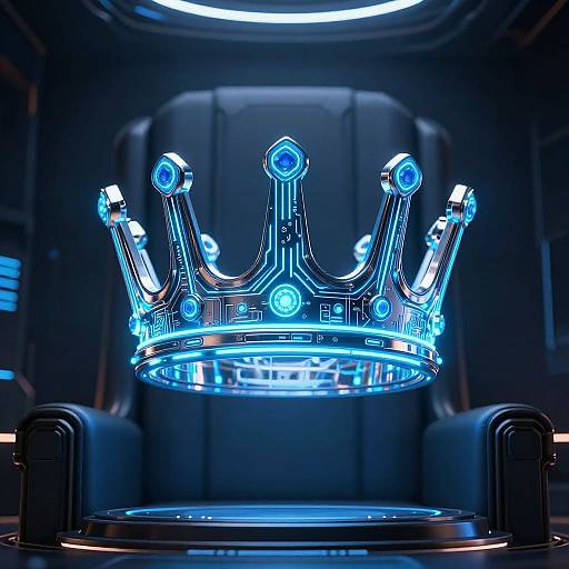 Futuristic Neon Cyberpunk Crown