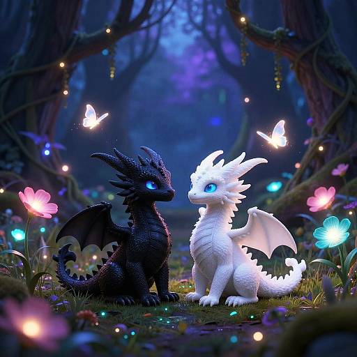 Two Dragons in Enchanted Forest