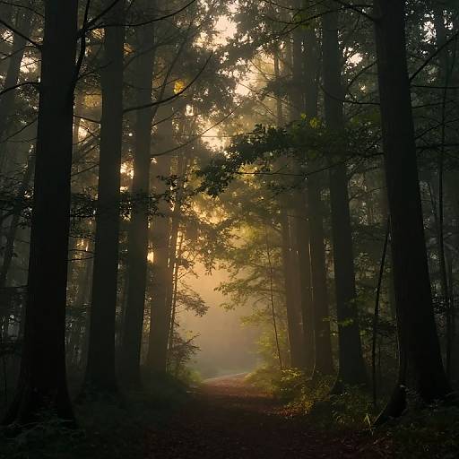 Ethereal Misty Forest Archway