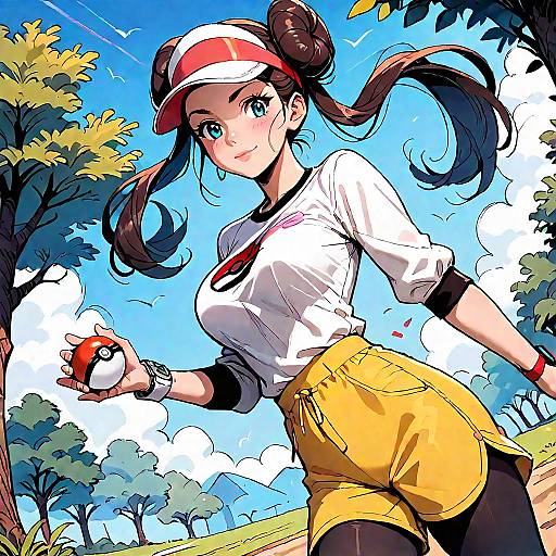 Confident Pokémon Trainer Full-Body Dutch Angle