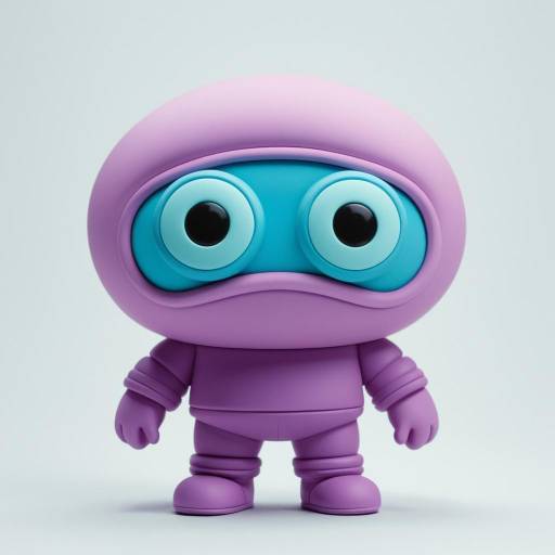 Expressionism Cyclops Figurine in Pastel Colors