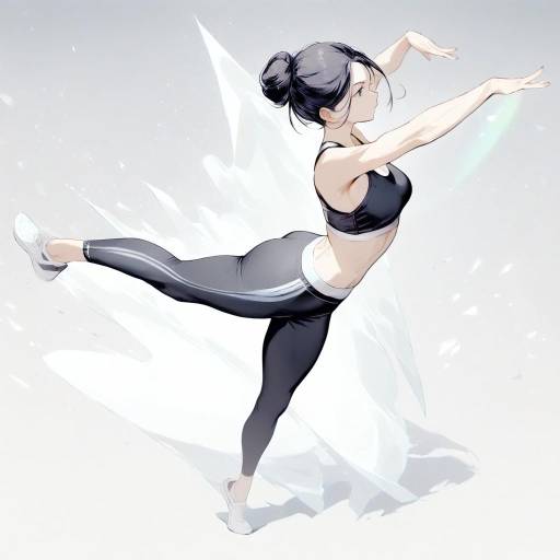 Graceful Ballerina in Dynamic Pose