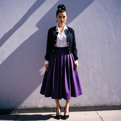 Elegant Woman in Vintage Style Outfit